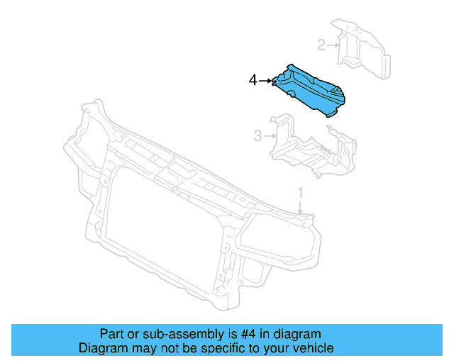 Radiator Support Air Deflector 1J0-805-971-B41 - View 5