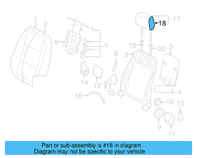 Headrest Guide 1K0-881-920-AE-95T - View 2