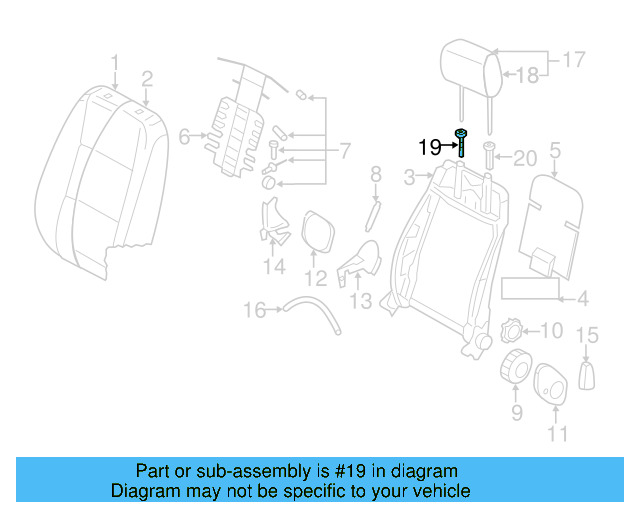 Headrest Guide 1K0-881-920-J-95T