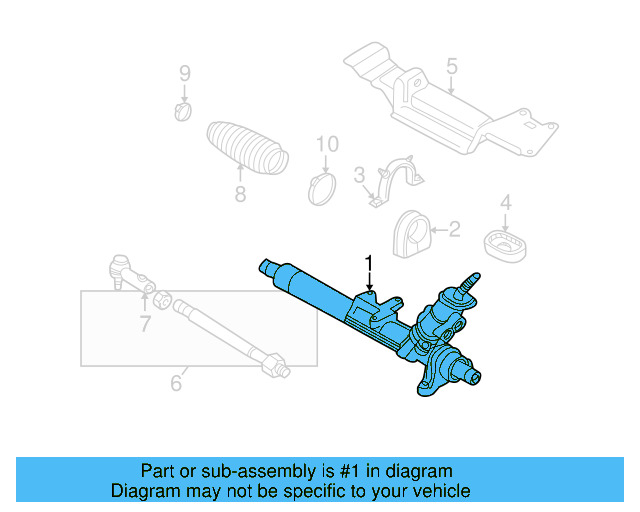 Rack And Pinion Assembly 1J1-422-075-S - View 3
