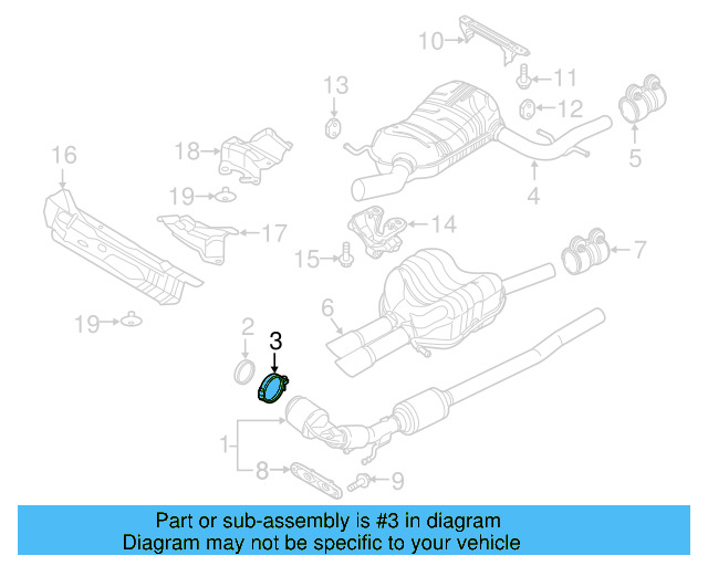 Converter & Pipe Clamp 5Q0-253-725-G - View 17