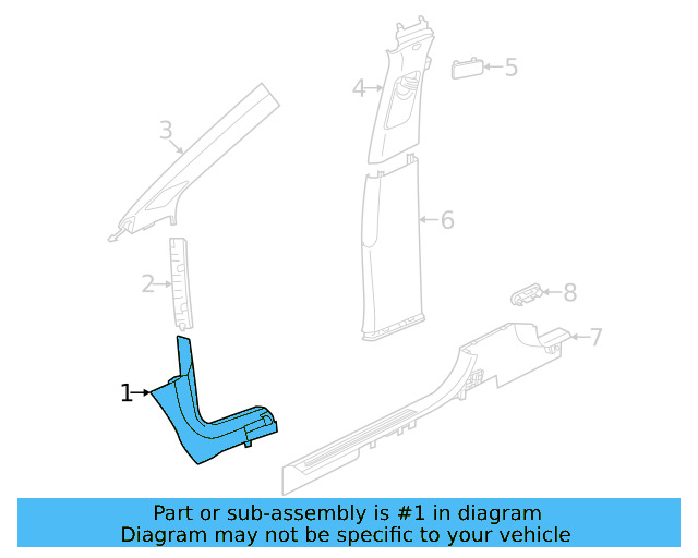 Cowl Trim 11B-863-484-B-4PK - View 3