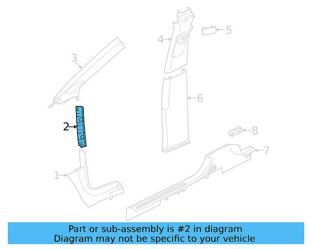Pillar Trim 11A-868-224-4PK - View 5