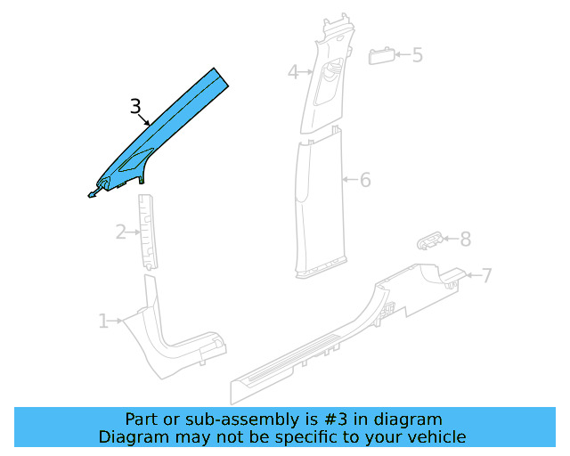 Pillar Trim 11A-868-224-4PK - View 4