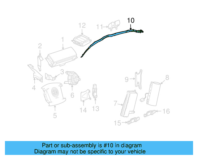 Head Air Bag 3D7-880-741-C - View 3