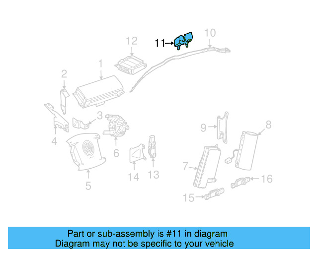 Head Air Bag Guide 3D1-880-755-B - View 3