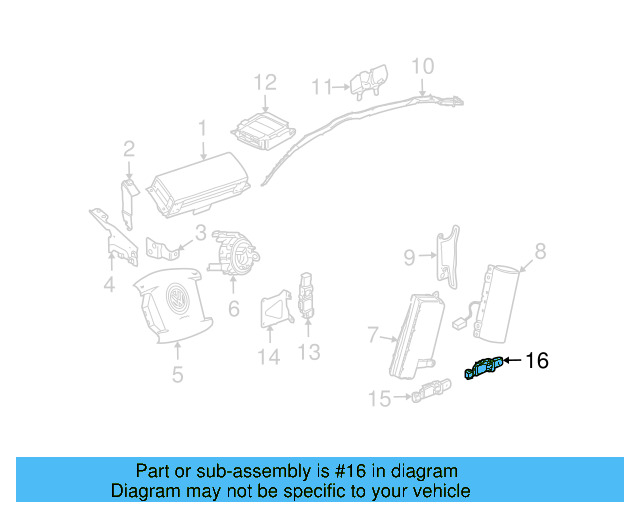 Impact Sensor 7L0-909-606-D - View 8