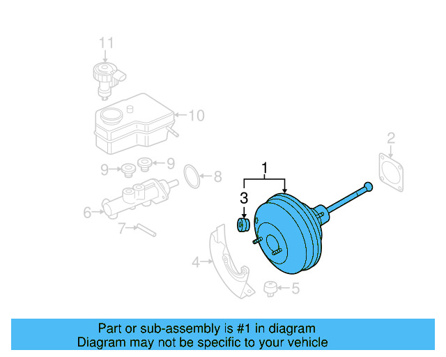 Power Brake Booster 1K1-614-106-BL - View 11