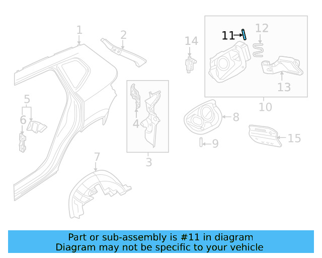 Fuel Door Pin 5G0-810-490 - View 5