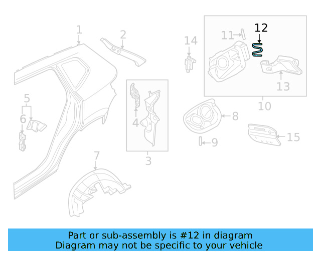 Fuel Door Spring 5GE-809-931 - View 6