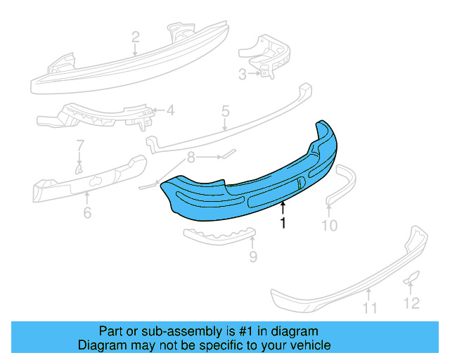 Bumper Cover (Unpainted) 1e0807417agru - View 3