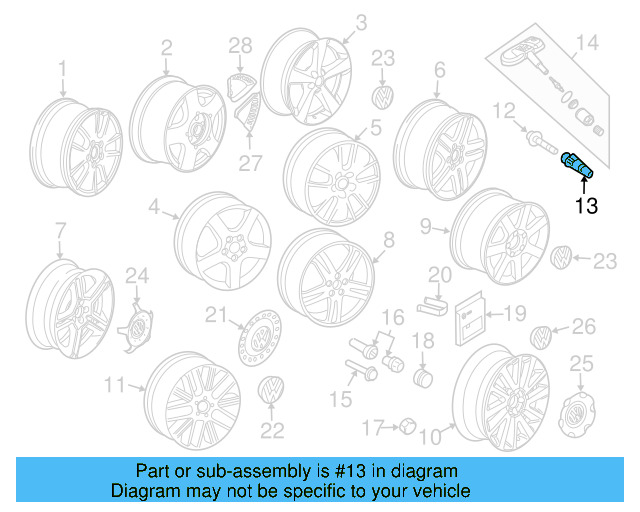 Valve Stem Extension 3B0-601-373-A - View 39