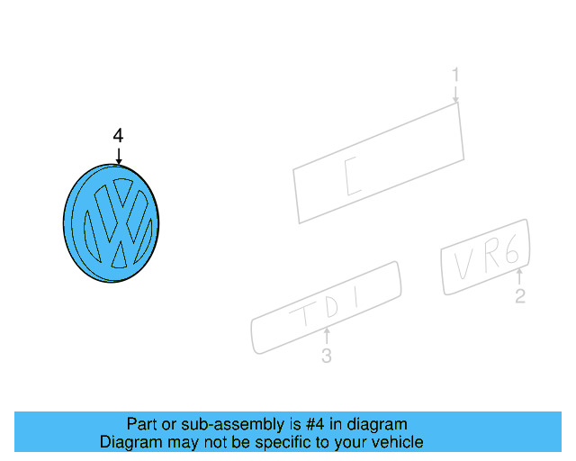 Hatch Emblem 1J0-853-675-AA-GQF