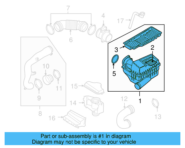 Air Cleaner Assembly 3C0-129-607-BD - View 6