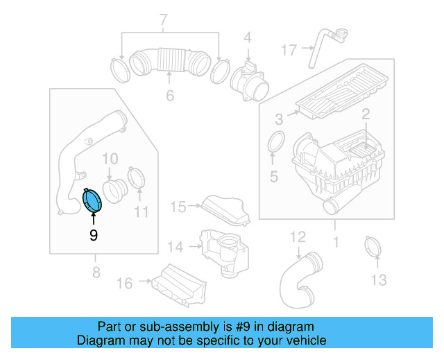 Inlet Duct 1K0-805-971-C-9B9 - View 45