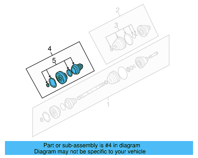 Inner Joint Assembly 701-498-350-X - View 3