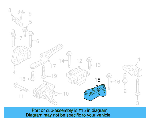 Trans Mount Lower Bracket 1K0-199-117-CD - View 28