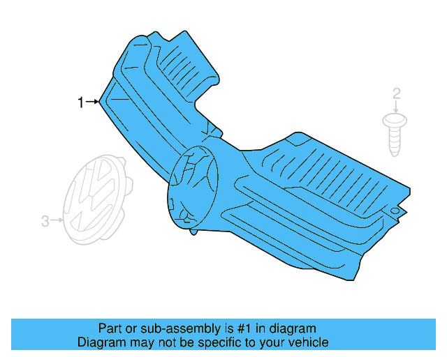 Grille (Unpainted) 1k0853651agru - View 3
