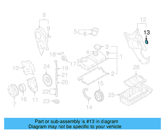 Inner Timing Cover Plug 038-971-904 - View 8