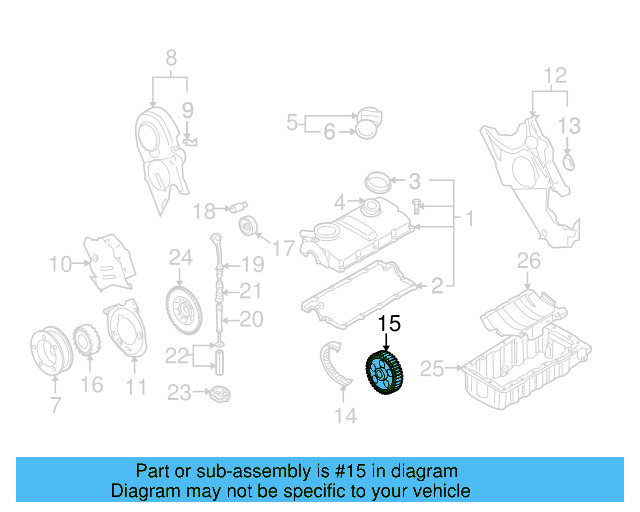 Camshaft Gear 038-109-111-A - View 8