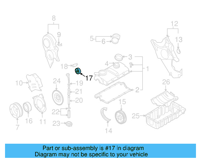 Engine Timing Belt Idler 03L-109-244-D - View 7