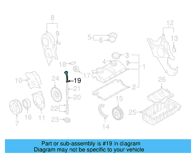 Engine Oil Dipstick 038-115-611-B