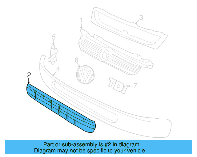 Grille (Unpainted) 7d0853654agru - View 3