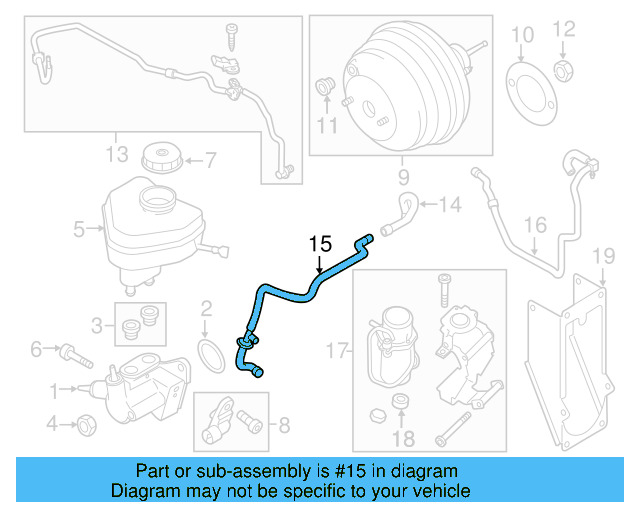 Brake Vacuum Hose 7P0-614-931-K - View 6