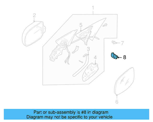Door Mirror Bracket 1J0-857-689 - View 9