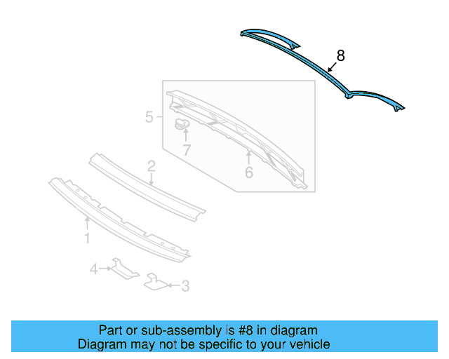 Weatherstrip 1Q0-871-409-M-5AP - View 11