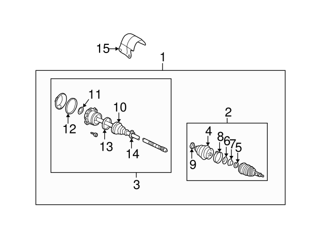 Inner Joint Assembly 1K0-498-103 - View 12