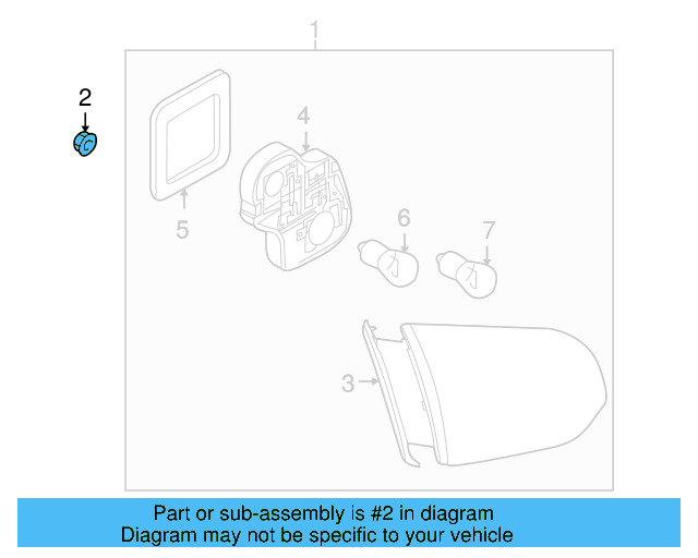 Backup Lamp Assembly Nut N-904-349-03 - View 5
