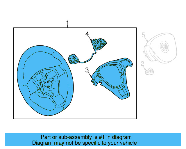 Steering Wheel 3QF-419-091-M-E74 - View 3