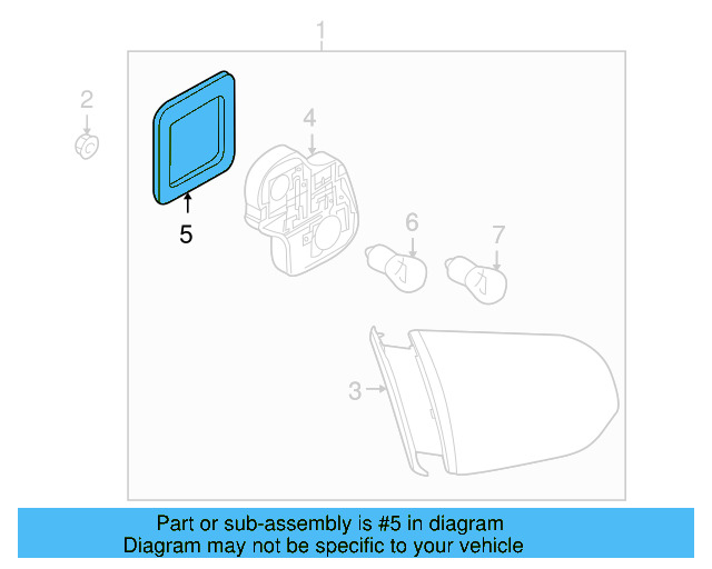 Gasket 5K0-945-191-A - View 6