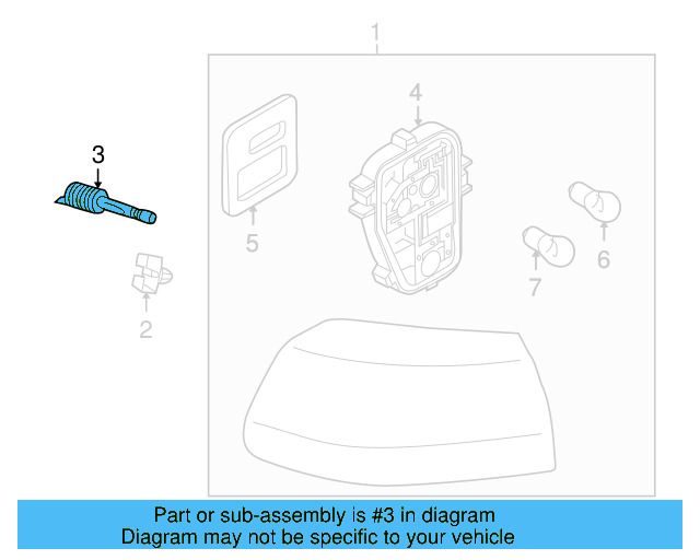 Tail Lamp Assembly Retainer 1K8-945-300 - View 23