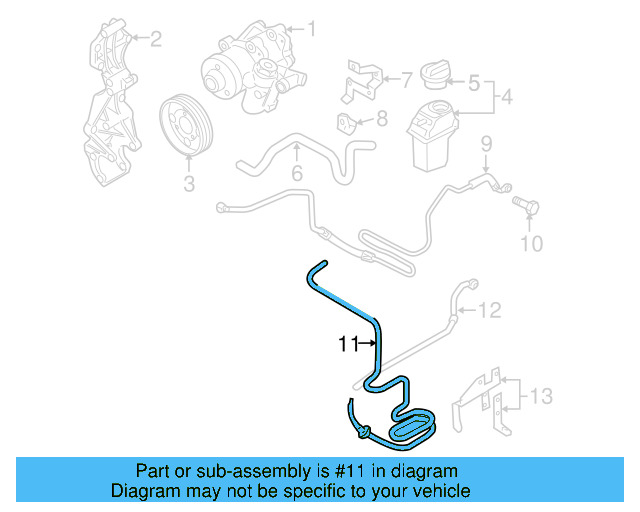 Return Hose 1C0-422-891-P - View 10