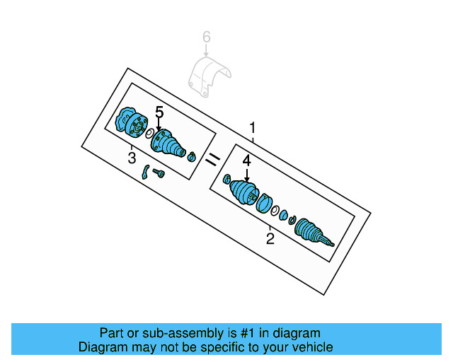 Axle Assembly 1J0-407-451-PX - View 3
