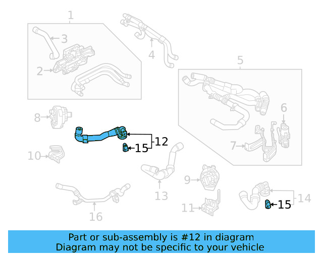 Water Hose 1EA-121-036-F - View 4