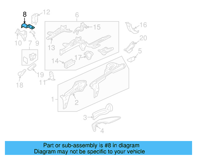 Headlamp Bracket 1C0-805-303-E - View 10