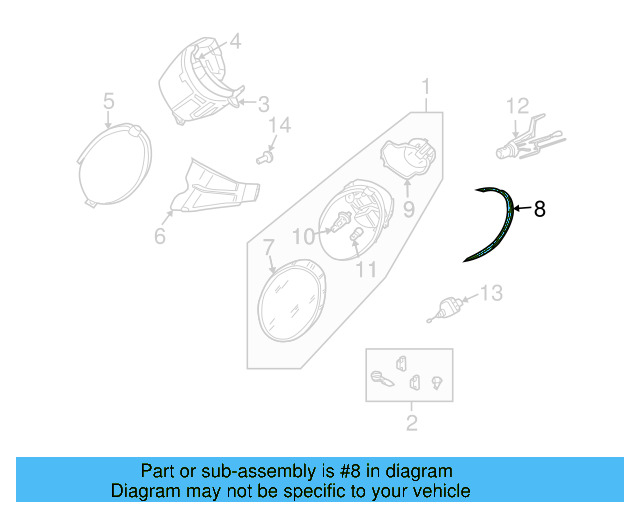 Headlamp Bracket 1C0-805-304-C - View 6