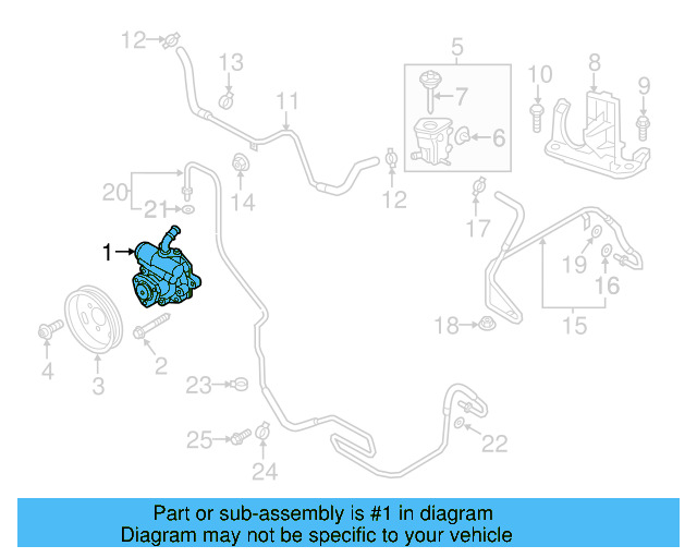 Power Steering Pump 5C0-422-152-J - View 3
