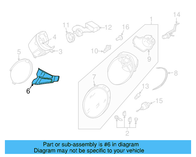 Headlamp Assembly Bracket 1C0-806-521-D - View 25