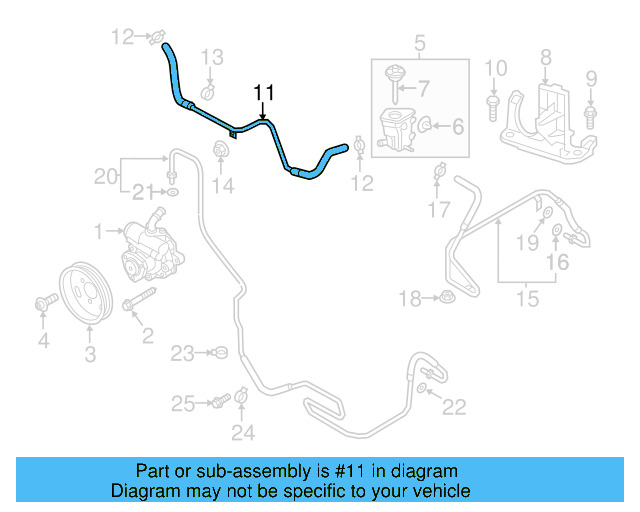 Power Steering Suction Hose 5C0-422-887-E