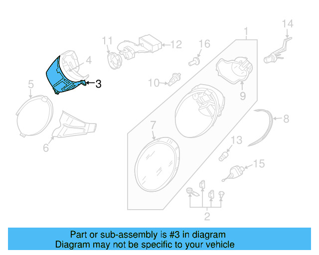 Headlamp Assembly Mount Bracket 1C0-805-605-K - View 27