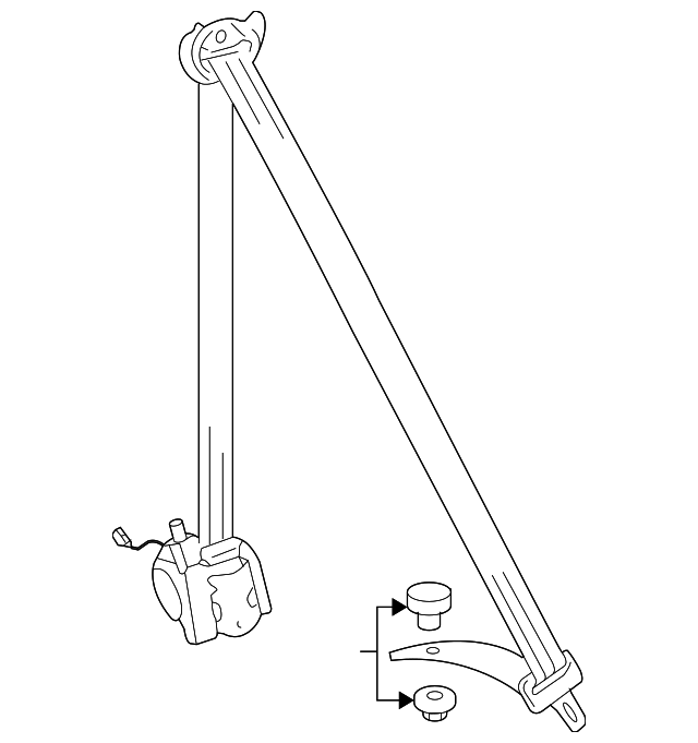 Seat Belt Assembly 3C1-857-705-G-RGR - View 2