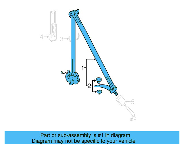 Seat Belt Assembly 3C1-857-706-G-RGR