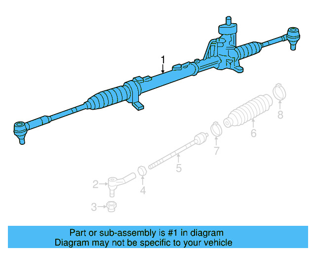Rack And Pinion Assembly 5C1-422-055-S - View 6