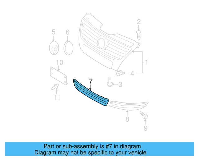 Lower Grille 3C0-853-671-C-9B9 - View 4