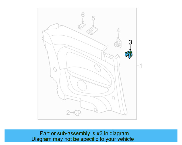 Lower Center Pillar Trim Clamp 1C0-867-388 - View 62