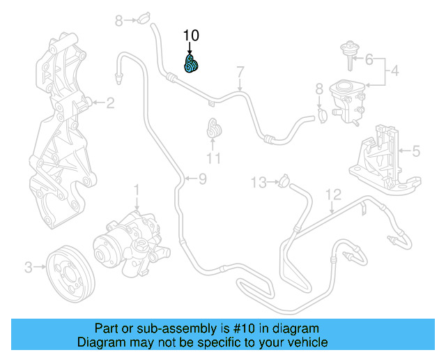 Power Steering Pressure Hose Clip N-907-998-01 - View 9